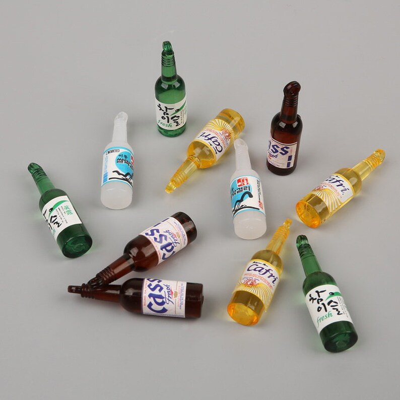 4 Pcs Spirits Bottle Charm Soju Bottle Charm Beer Bottle Etsy