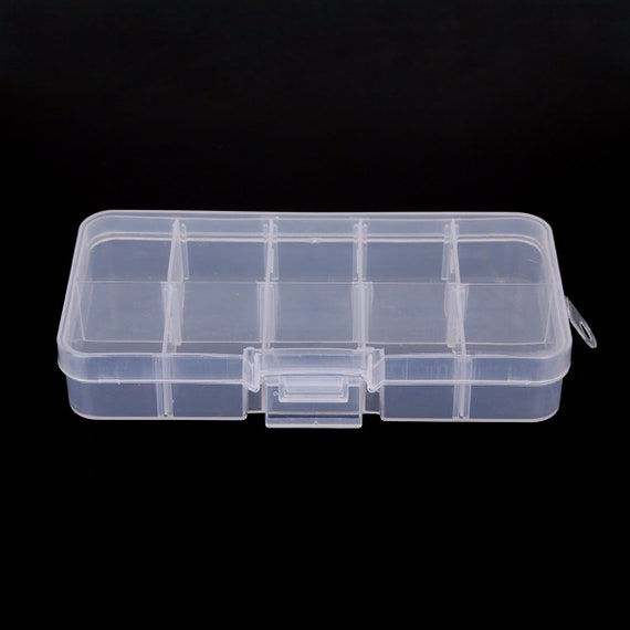 10 Compartment Clear Plastic Small Jewelry Organizer