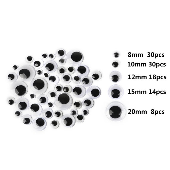 Wholesale 5000 Pcs 10mm Black Wiggle Googly Eyes with Self-Adhesive 10mm  Big Packaging - AliExpress