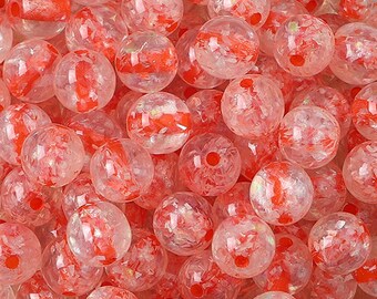 10mm 12mm Red Acrylic Crackle Beads - Cracked Beads - Moon Crackle Bead - Blue Red Pink Purple White Green - 2mm Hole Size - 10 Pieces