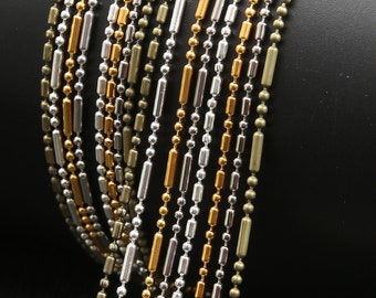 Ball Chains in Gold, Silver, Bronze, Rhodium - 3 or 16 feet - Bead Chains - Gold Chain - Silver Chain - Bronze Chain - Jewelry Chain