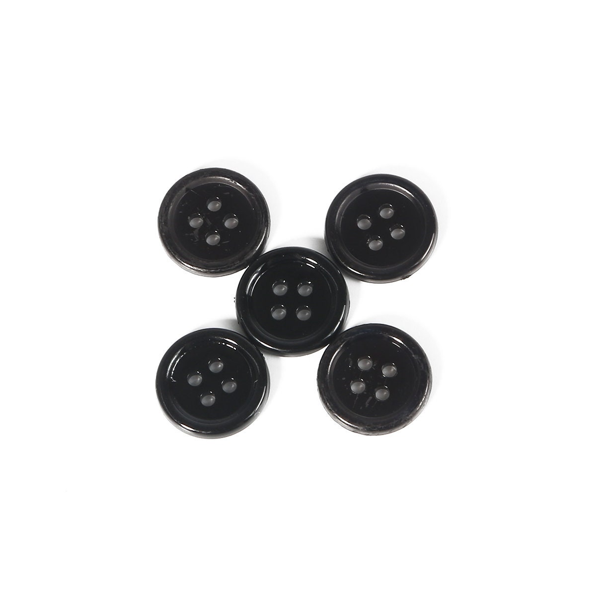 Black Plastic Buttons 20mm 4 holes-Choose your quantity-Sewing Craft  Dressmaking