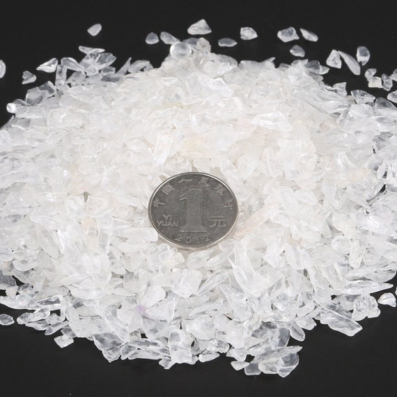 Bulk 100g Natural Clear Crystal Quartz Chip Stone (approx 5mm~7mm - Main Image
