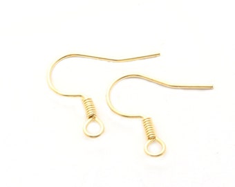 Crochets Français Et Ressort 200 Crochets Pour Boucles D'Oreilles UNICRAFTALE - Acier Inoxydable 304, 2 Styles Différents Fournitures Bijoux