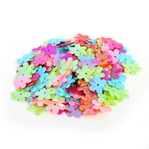 350 Iridescent Mix Color Flower Sequins - Flower Paillettes - Rainbow Sequins - Rainbow Paillettes
