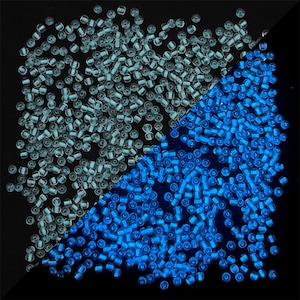 Colore turchese luminoso che cambia perline di semi 2mm 3mm 4mm - bagliore nelle perline scure - 12/0 8/0 6/0 perline di semi - gioielli luminosi