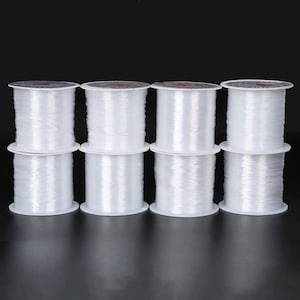 0.2/0.25/0.3/0.35/0.4/0.45/0.5/0.6mm 1 Roll Fish Line Wire Clear Non-Stretch Strong Nylon String Beading Cord Thread Jewelry DIY Bracelet image 5