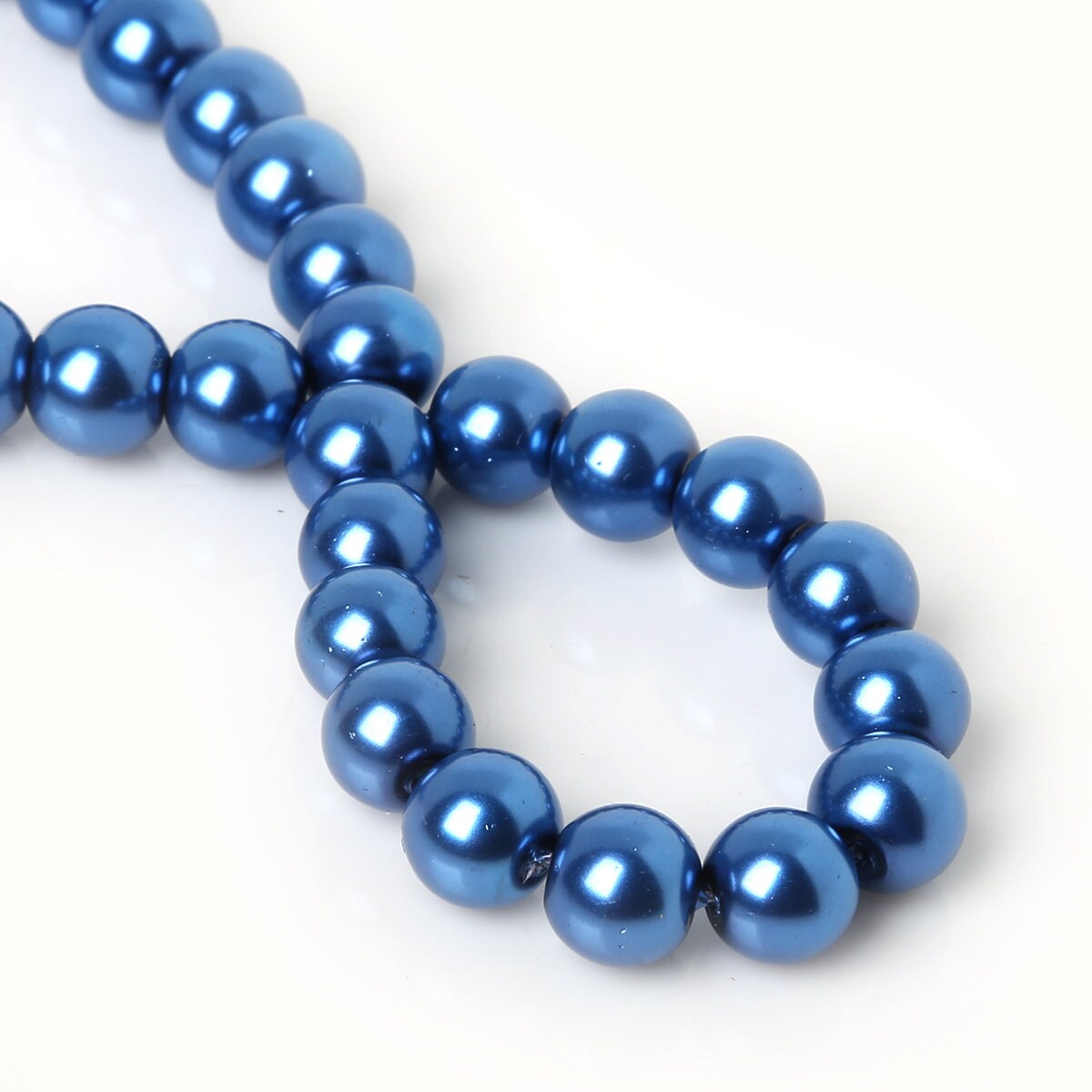 Navy Blue Glass Pearl Crystal Beads Blue Pearl Beads Blue - Etsy