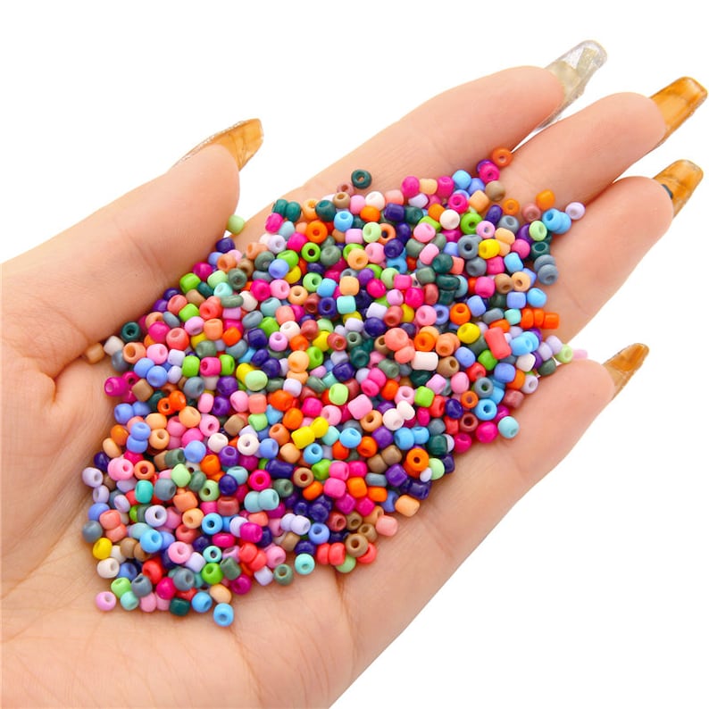 60 Color Choices 3mm Opaque Seed Beads 8/0 1000 Pieces 1mm Hole Size High Quality Seed Beads Multi Color Seed Beads Different Colors image 8