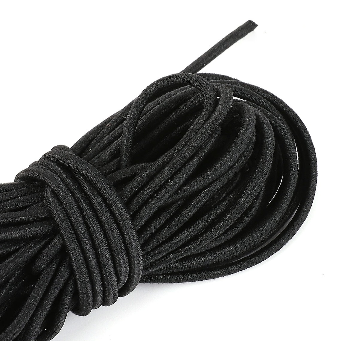 1/1.5/2/2.5/3/4/5mm Black Elastic Cord Thick Elastic Rope Etsy