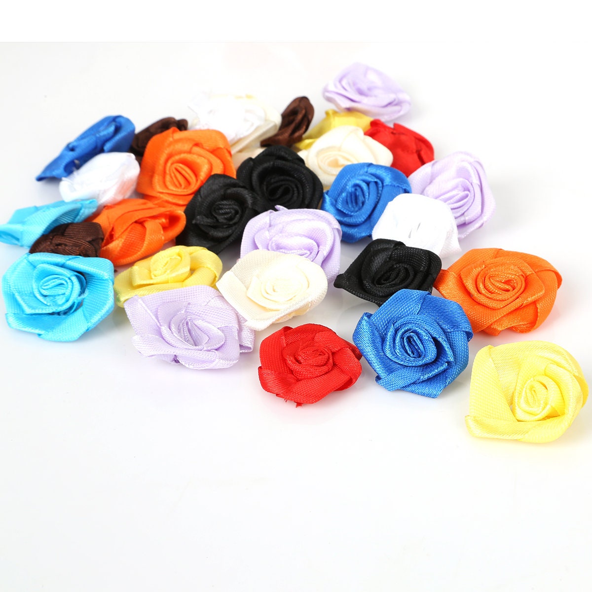 BULK Satin Flowers 1.5cm 2cm 3cm, Ribbon Bows, Satin Ribbon Flower, Ribbon  Trim, Ribbon Roses, Garment Bows, Floral Satin Roses 