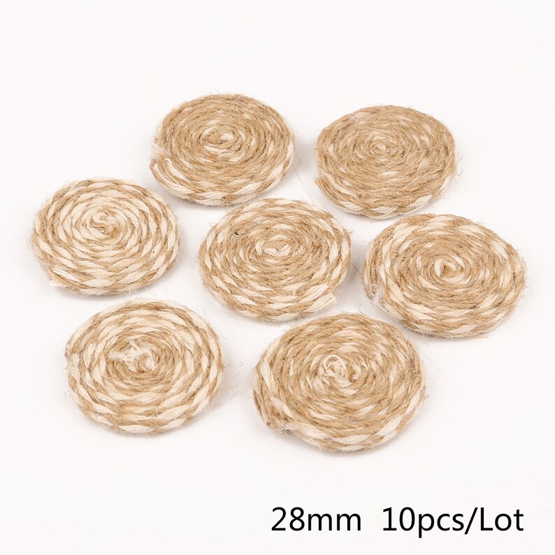 Coin Shaped Rattan Pendant Wooden Straw Earring 28mm 10 pcs Brown Rattan Earring Charms