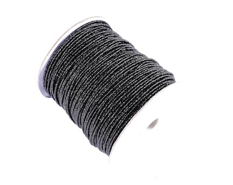 Black Aluminum Wire, 2mm Round, 5 Meters, Anodized Permanent Colors, Wire Jewelry