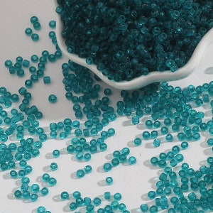 12/0 8/0 6/0 Moss Clear Czech Seed Beads 2mm 3mm 4mm - Moss Clear Rocailles - Moss Transparent Seed Beads