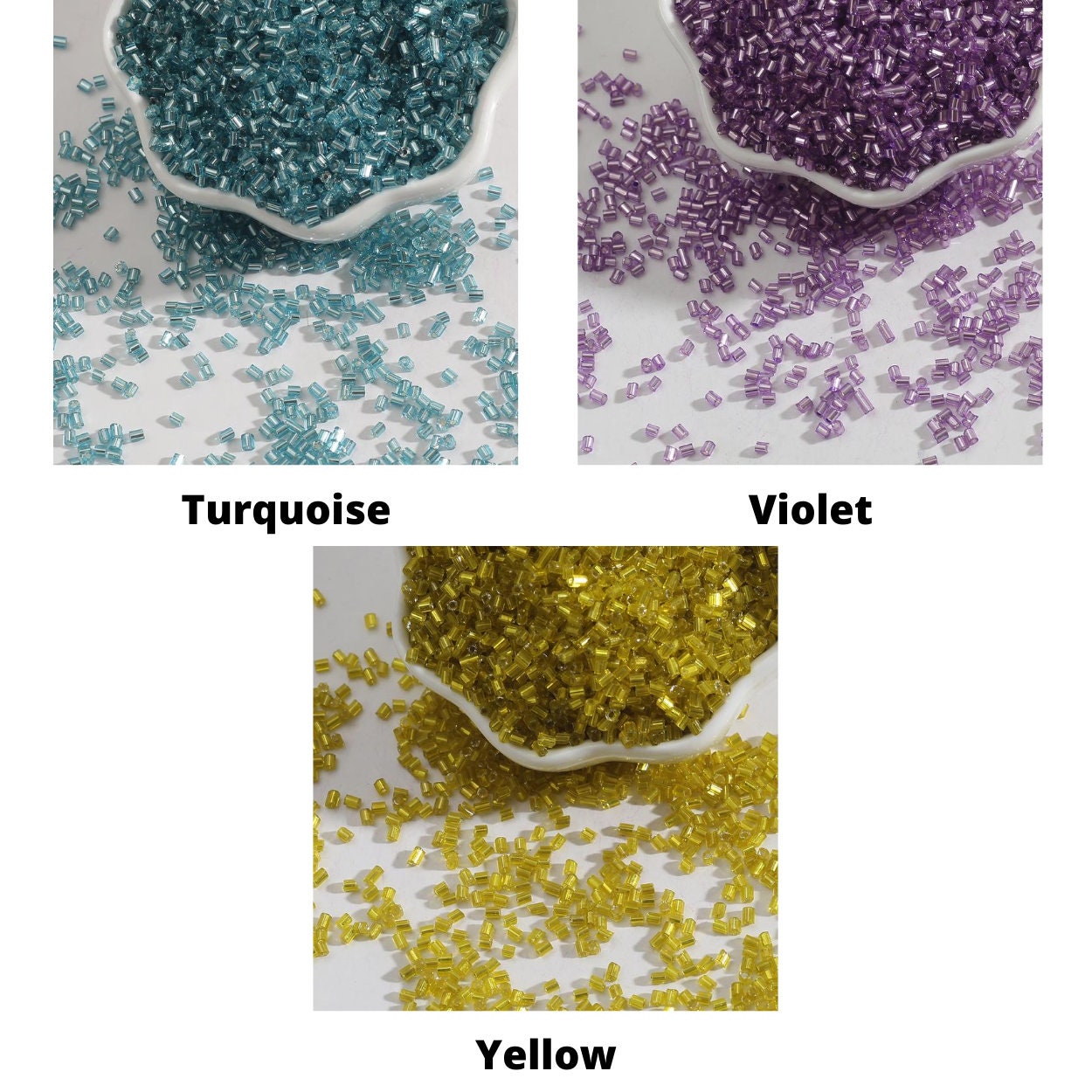 2mm Short Bugle Beads Silver Lined Bugle Seed Beads Glass Etsy UK