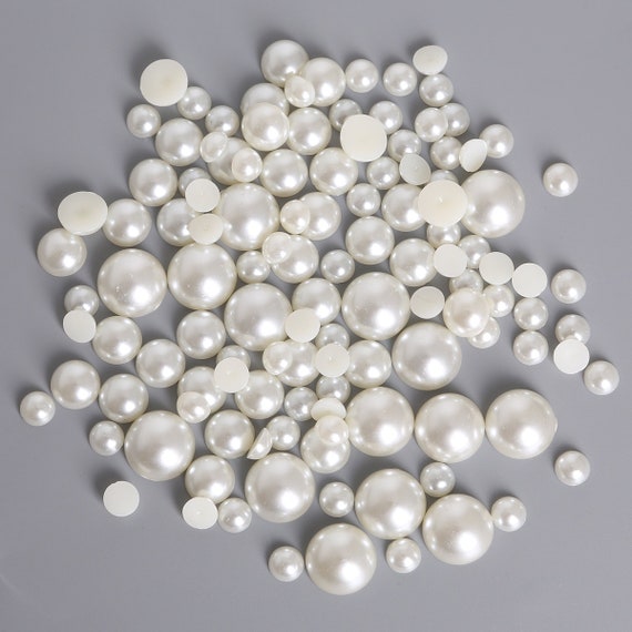 200Pcs Assorted Rose Gold and Off White Lustrous Faux Pearl Beads