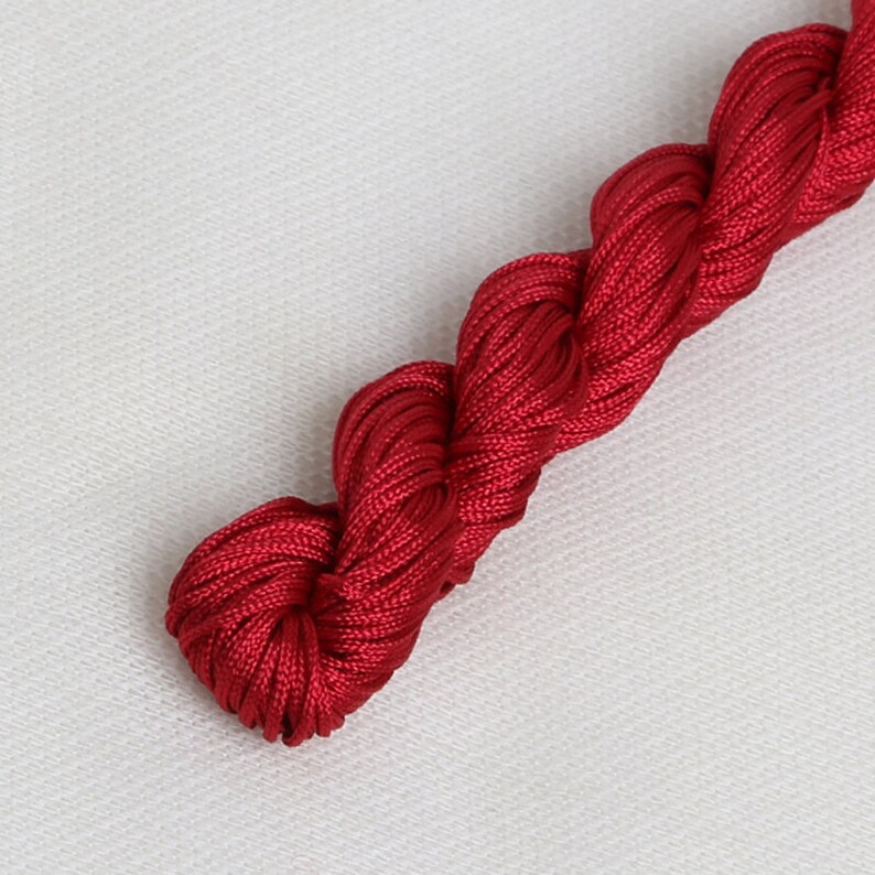 25 Colors of 1mm Nylon Knot Silky Cord Rattail Satin Cord Etsy