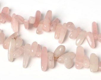 10-30mm Natural Rose Quartz Large Chip Beads, 15" Strand, 50 pieces