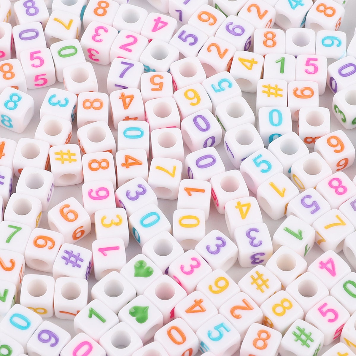 Acrylic Square Alphabet Beads Mixed Style Letter Beads Color - Temu