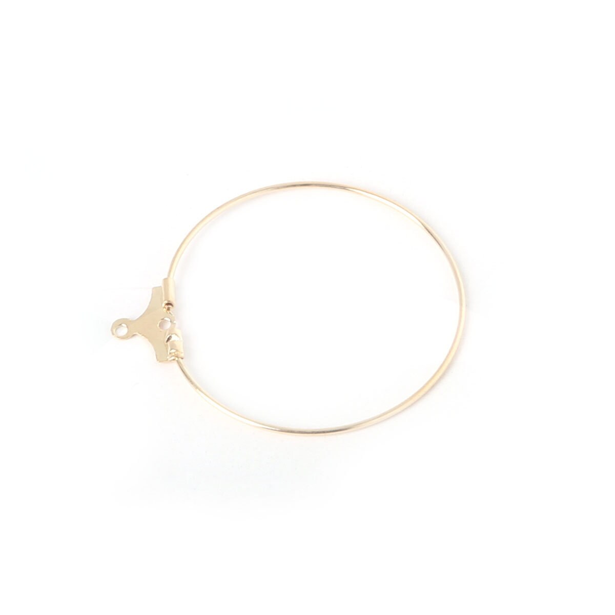 50pcs Gold Plated Beading Hoops 30mm, Hallazgos del aro del pendiente