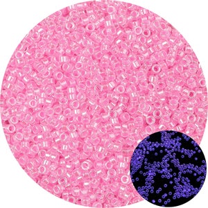 2,5 mm rosa bagliore nel buio perline di vetro - alta qualità - perline rosa che cambiano colore luminoso - dimensione del foro di 1 mm - 700 pezzi