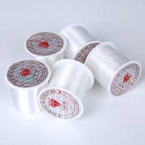 4Rolls Clear Fishing Line for Crafts Nylon Invisible Thread for