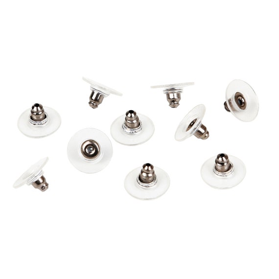 1000pcs Silicone Clear Earring Back Plugs Stoppers Ear Post Nuts Women Jewelry M