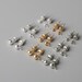 50 pcs Ball Earring Post Studs with Loop, Choose from 3 Colors and Sizes, 14-15 mm 