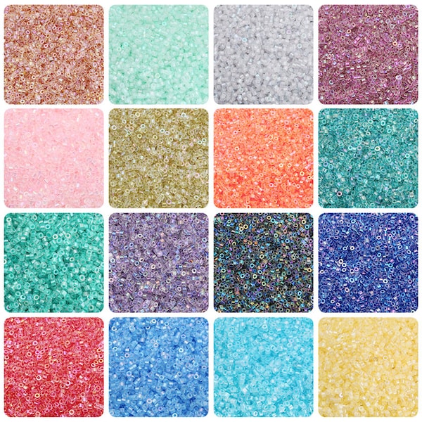 27 Color Choices AB Miyuki Delica Inside Dyed Seed Beads 2mm - 1mm Hole Size - 1000 pcs - High Quality Seed Beads - Miyuki Standard