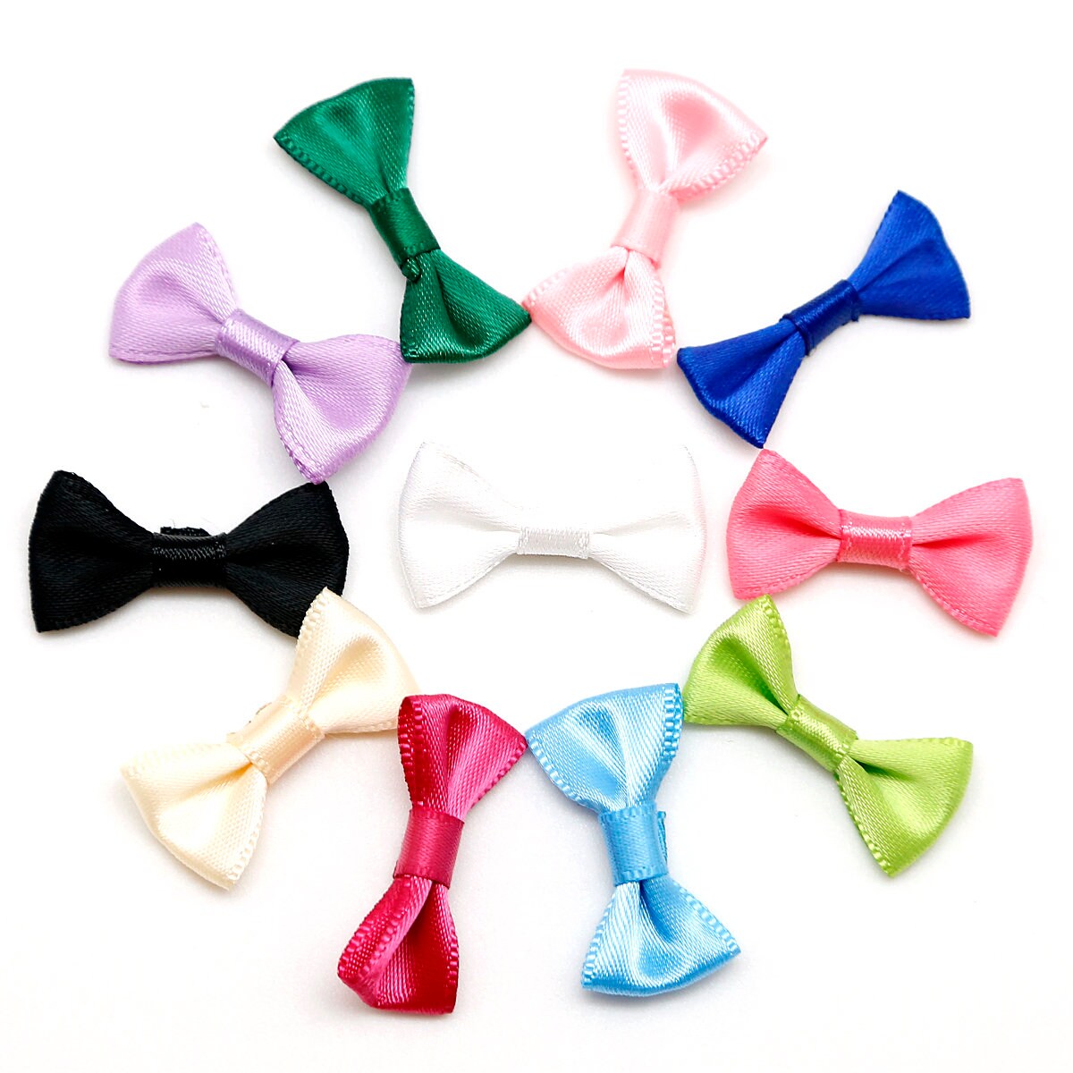 12 COLORS Satin Bowties 3cm Bulk Bow Ties Wholesale Bow Etsy