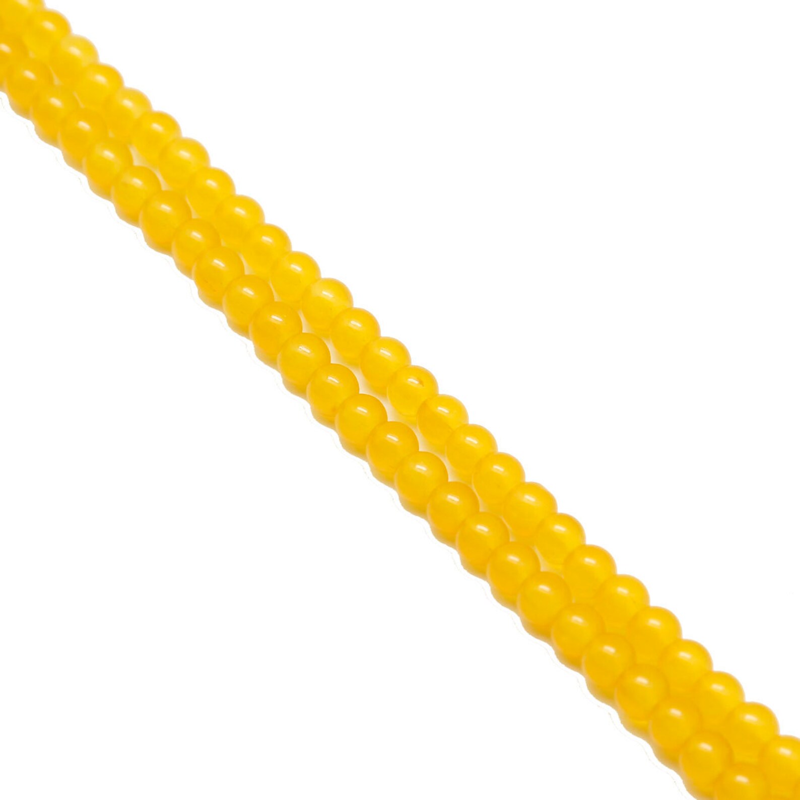 Yellow Crystal Round Beads Yellow Glass Beads 4mm 6mm 8mm Etsy