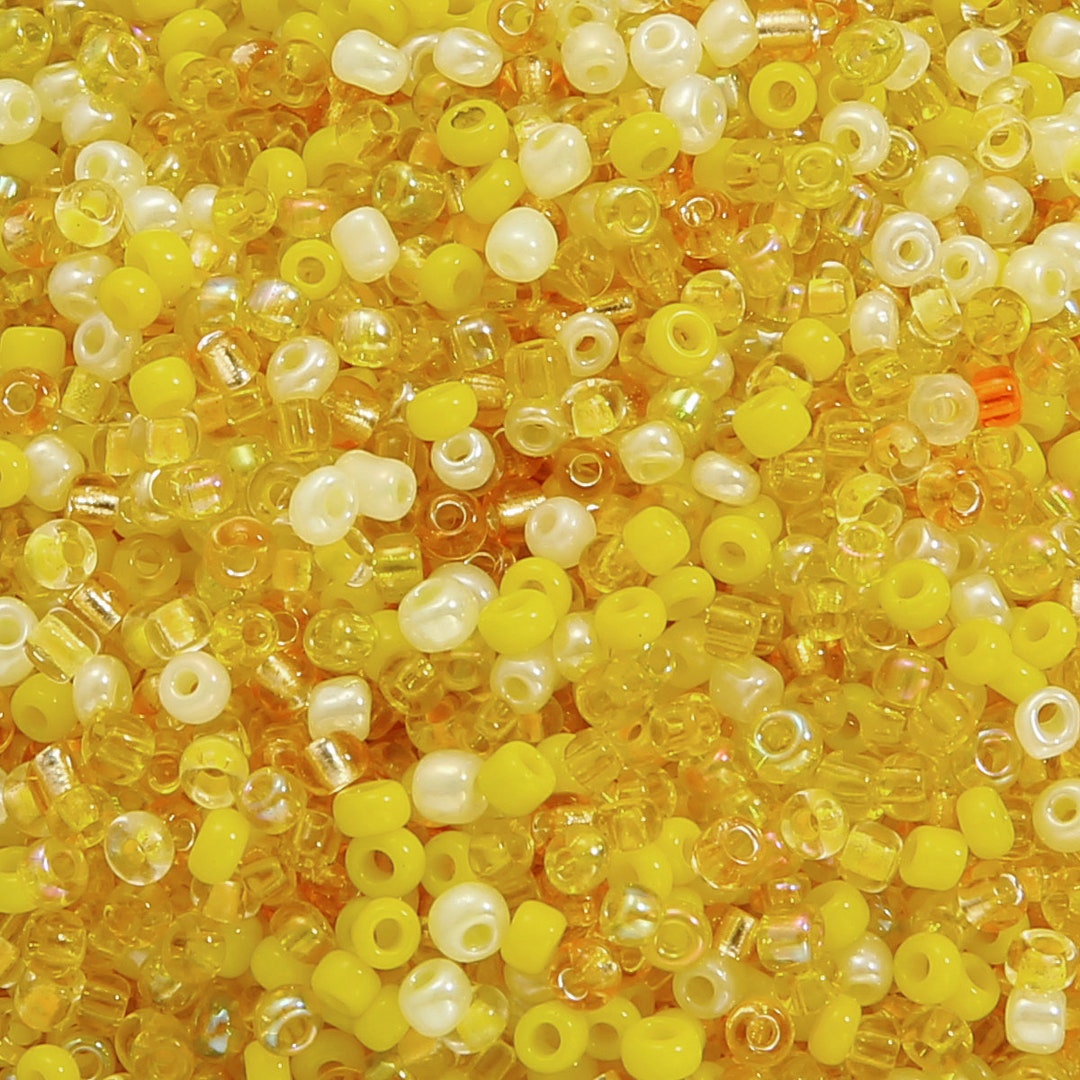 8/0 Mixed Yellow Seed Beads 3mm Multi Tone Seed Beads Etsy