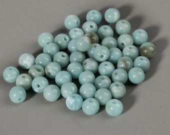 50pcs Turquoise Acrylic Round Beads 8mm - Turquoise Gumball Beads - Turquoise Pastel Beads