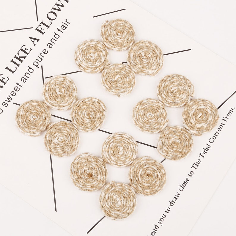 Coin Shaped Rattan Pendant Wooden Straw Earring 28mm 10 pcs Brown Rattan Earring Charms