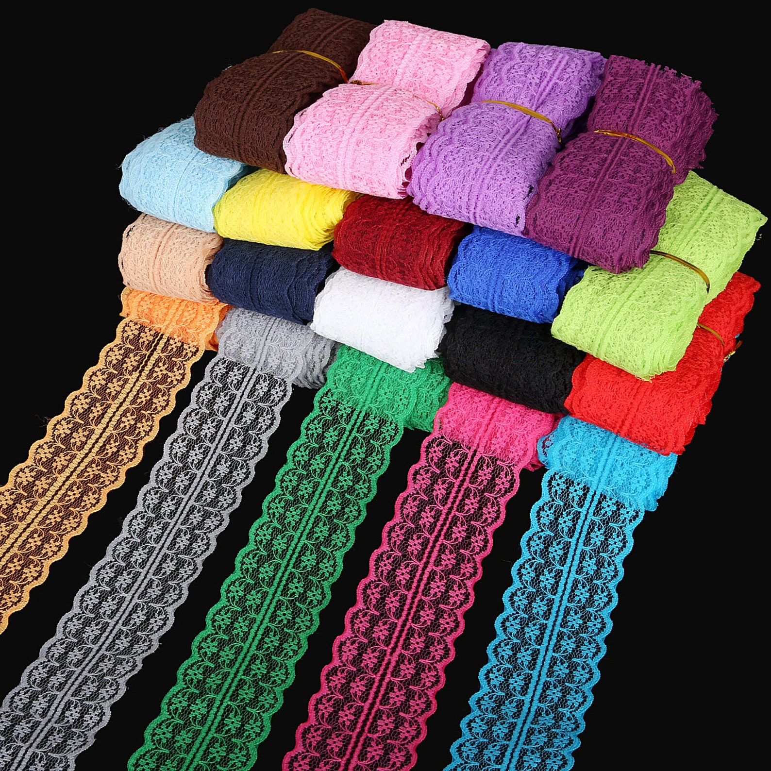5M 4.5cm Lace Ribbon Roll | Ornamental Lace Roll | Decorative Lace Roll ...