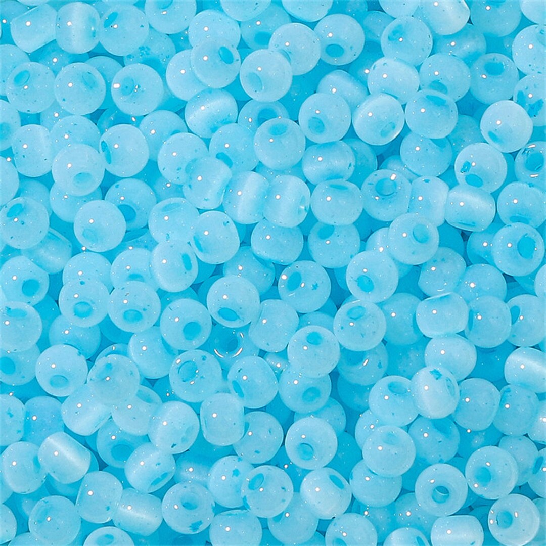 1000 Perles De Rocaille En Verre Mixte - 1 à 4mm - Bleu Clair - Pour Créations DIY
