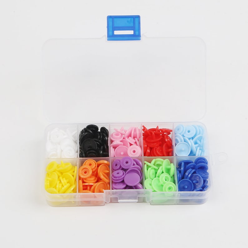 Glossy Snap Fasteners Box Set T5, Size 20, Snap Button Kit, Press Stud, Baby Children Snaps Popper, Color of your choice, Diy, 12mm image 4
