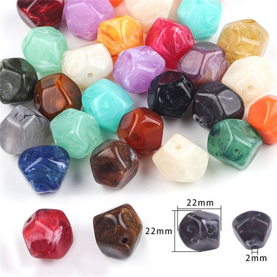10Pcs Marble Color Big Hole European Glass Beads Bulk Fit Pandora Charm  Bracelet Bangle DIY Women