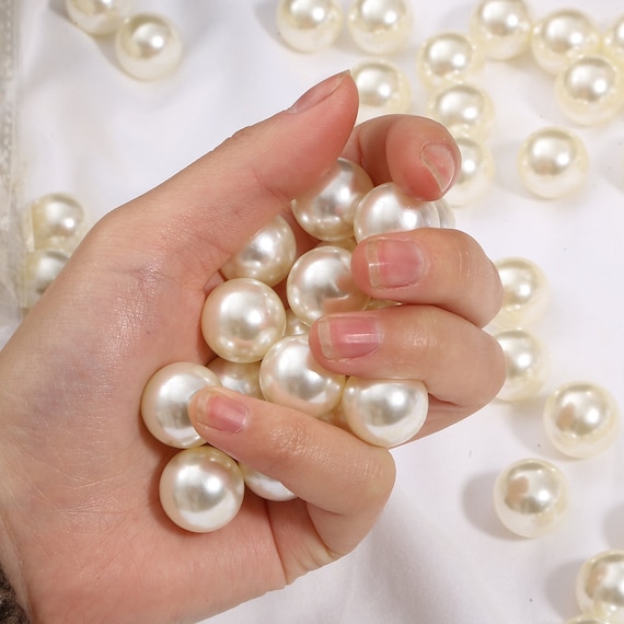 2-18mm Ivory Faux Pearls Round Smooth Ivory ABS Imitation Pearls Bulk Pearls  Wholesale Pearls 