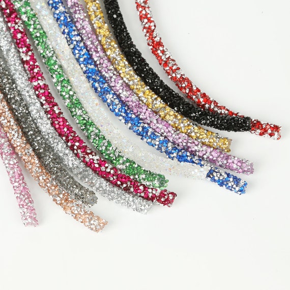3mm Fashion Flat Korea Velvet Cord with Rhinestone, for Necklace