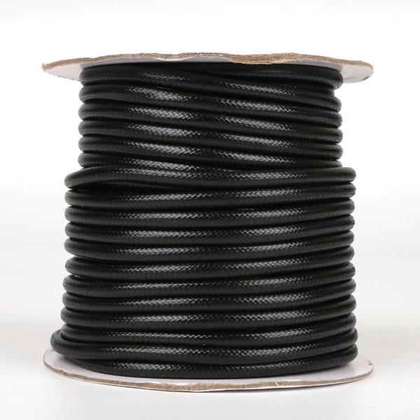 2.5mm 3mm 3.5mm 4mm 5mm Thick Black Waxed Polyester Cord, Korean Waxed Cord, Beading Cord, Great Cord For Your Jewlery Creations