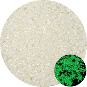 2,5 mm bianco giallastro bagliore nel buio perline di vetro - alta qualità - perline luminose che cambiano colore - dimensione del foro di 1 mm - 700 pezzi
