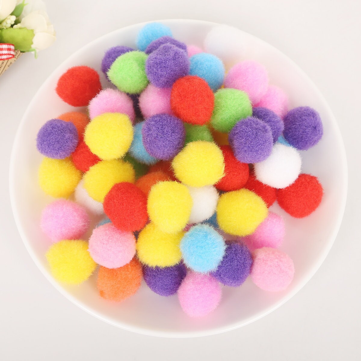 Mixed Color Fluffy Soft Pom Pom Yarn Pom Pom Balls Pompoms Etsy