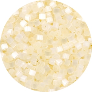 2,5 mm avorio occhio di gatto perline tubo - perline tubo di vetro color caramella - perlina a forma di tubo cilindrico - occhio di gatto - dimensione foro 1 mm - 740 pezzi