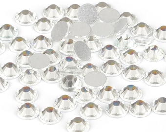 Clear Flat Back Crystal Rhinestones - SS3/4/5/6/8/10/12/16/20/30/34/40 - Rhinestones Strass Applique Flatback Crystal