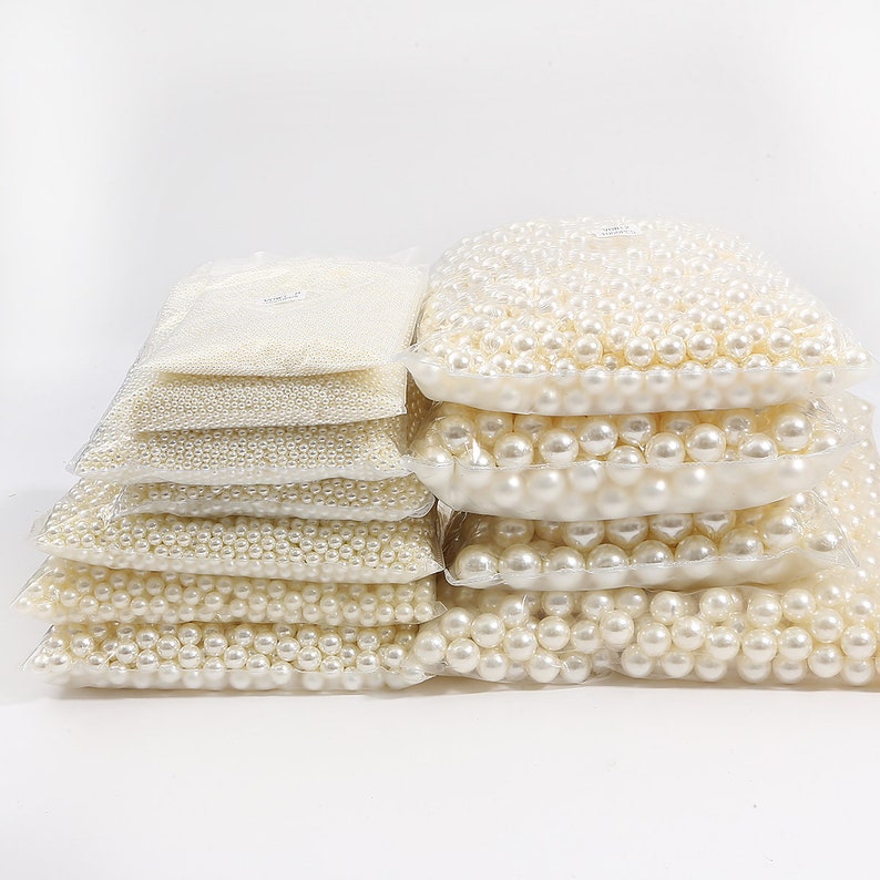218mm Ivory Faux Pearls Round Smooth Ivory ABS Imitation Etsy