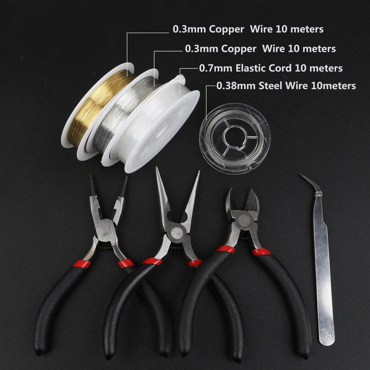 4pcs Jewelry Pliers Set Beading Making Hobby Craft DIY Wire Cutter Plier  Tool