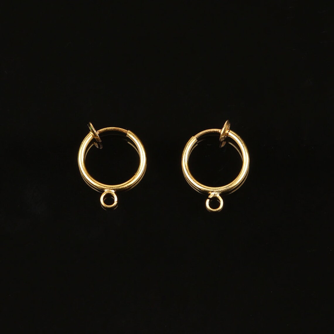 4pcs Gold Spring Clip on Earring Finding Gold Hoop Clip Etsy