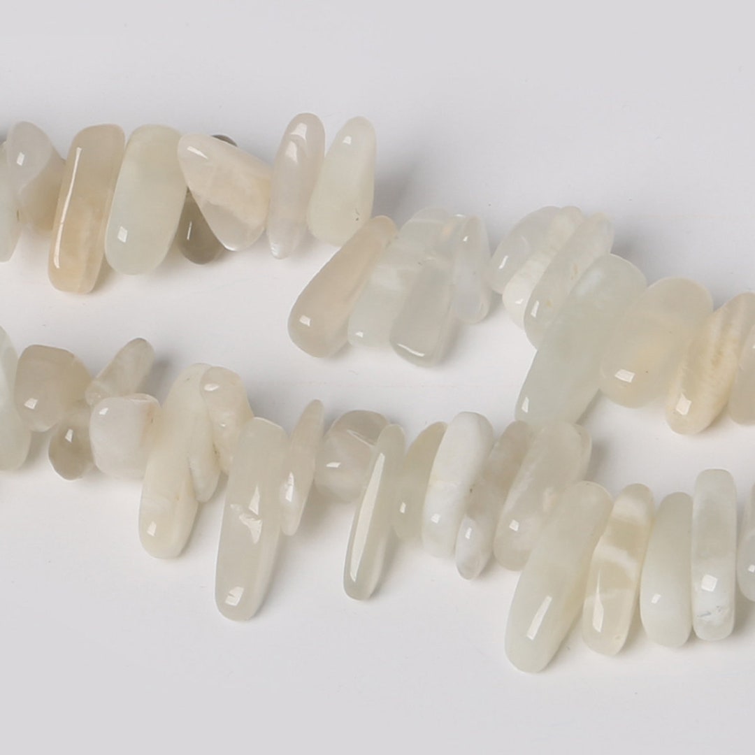 White Moonstone Chip Beads Gemstone Beads Moon Stone Beads Etsy