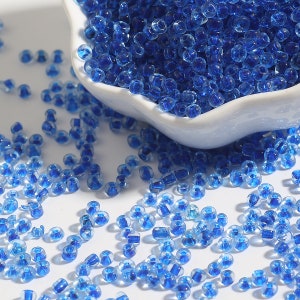12/0 8/0 6/0 Royal Blue Color Foderato Clear Seed Beads 2mm 3mm 4mm - Colore Blu Opaco All'interno di Perle di Semi di Vetro - Blu Colore Foderato Rocailles